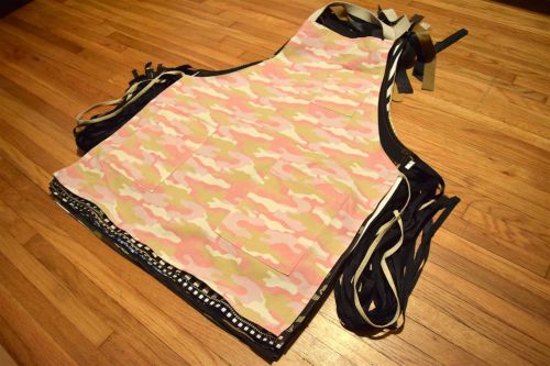 Pink Camouflage Apron Tools Woodwork Barber Hair Stylist Artist Chef Grilling
