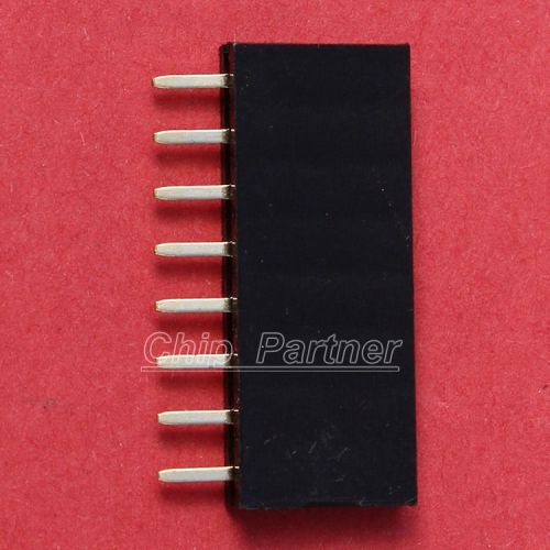 50pcs black 1x8pin 1x8p female pin socket connector 2.54mm for sale