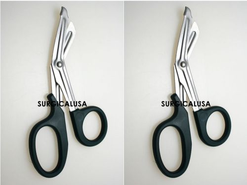 2 Universal Scissors 7.25&#034; Hunter Green Color Handle NEW SurgicalUSA Instruments