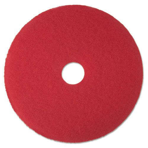 3m buffer floor pad 5100, 13&#034;, red, 5/carton for sale