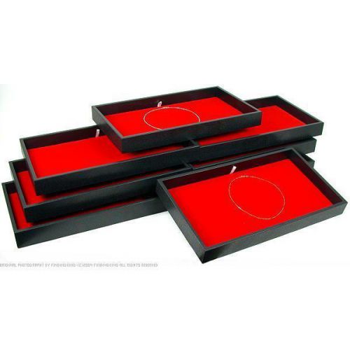 8 red velvet chain pad &amp; jewelry display tray for sale