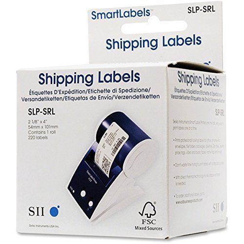 Seiko Self-Adhesive Shipping Labels- 2-1/8 x 4- White- 220/Box-  NEW