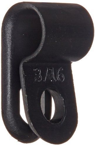 Nsi standard duty nylon cable clamp, 0.187&#034; diameter, 0.378&#034; width, black for sale