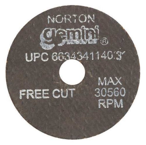 Norton 66243411403 2&#034;X1/8&#034;X3/8&#034; Gemini Freecut Cut-Off Whe, Sold As 1 Each