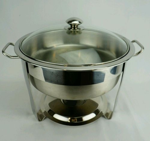 Seville Classics Chafing Dish Large Round #14015 5 qt Chafer Stainless Steel