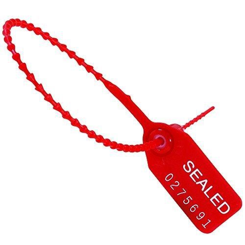 Aviditi se1004 &#034;tug tight&#034; pull-tight seals, 9&#034;, red (pack of 100) for sale