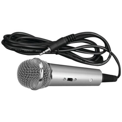 Pyle PMIKC20SL Vocal Condenser Microphone Silver 8&#039; Cable w/3.55mm Jack