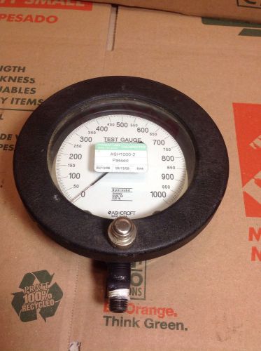 Ashcroft pressure test gauge 4-1/2 face 1000psi 1/4&#034;npt temperature compensated for sale