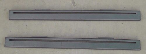 (2) slatwall metal reinforcement bar retail fixture steel gray - 24 x 2 x 1 for sale