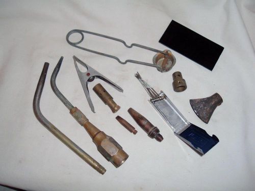 VINTAGE MIXED LOT ACETYLENE TORCH PARTS TIPS STRIKERS CLEANER ETC ONE LOW PRICE