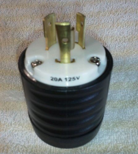 Pass &amp; Seymour Twist lock Locking Plug 20 Amp 125 Volt Male Used