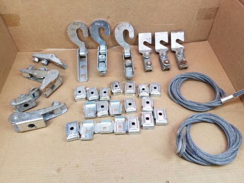 Lot of assorted mason seismic cable braces swivel hook anchor &amp; assembly for sale