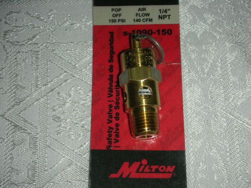 Milton ind.safety valve air compressor 1/4&#034;npt s-1090-150 psi 150 asme *new usa for sale