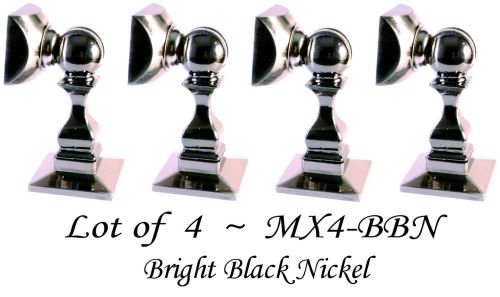 LOT of 4 ~ Bright Black Nickel MX4 MAGNETIC Door Stop / Holder  Commercial Grade