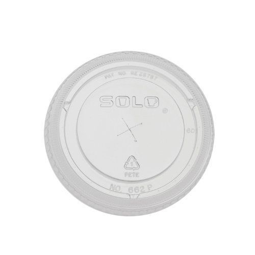 SOLO 662TS-0090 Clear PETE Straw Slot Lid for 12-oz. Plastic Cold C... 118023