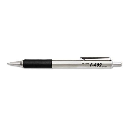 &#034;Zebra F-402 Ballpoint Retractable Pen, Black Ink, Fine, 2/pk&#034;