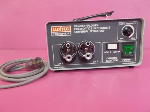 Luxtec endoscope quartz halogen fiber optic light source universal series 1300 for sale