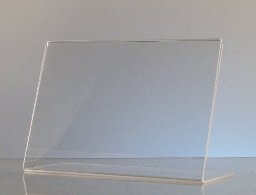 NEW Dazzling Displays 6 pack Acrylic 6 x 4 Slanted Sign Holders FREE SHIPPING