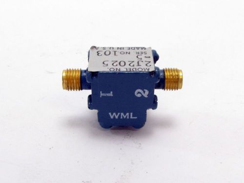 Western Microwave WML RF Isolator 2J-2025-5, SMA Female *NEW*