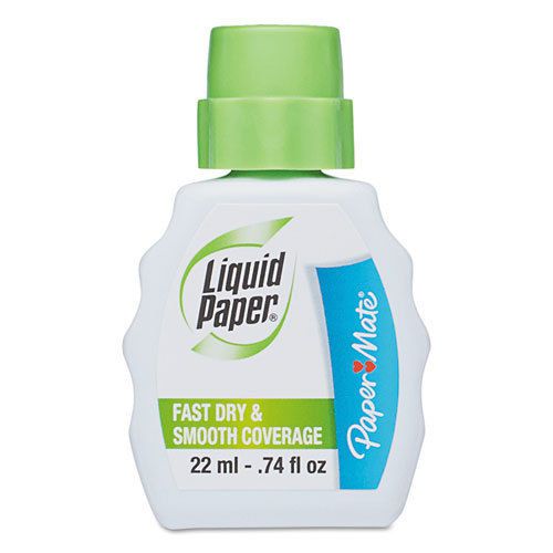 Liquid Paper Fast Dry Correction Fluid, 22 ml Bottle, White, 12/Pack, DZ - PAP