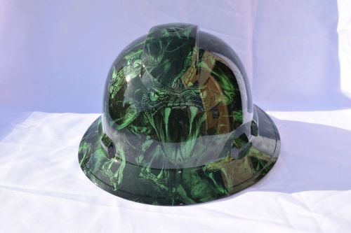 Pyramex ridgeline wide brim hard hat custom hydro dipped synergy green venom for sale