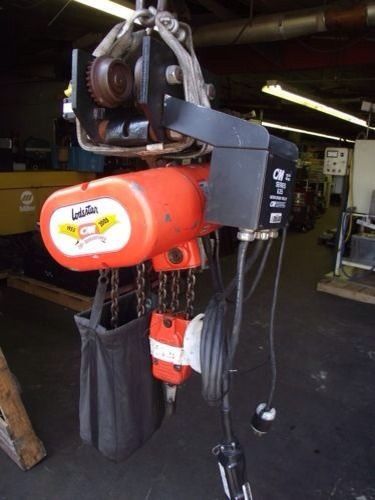 Cm lodestar 3 ton electric chain hoist with 635 motor driven trolley for sale