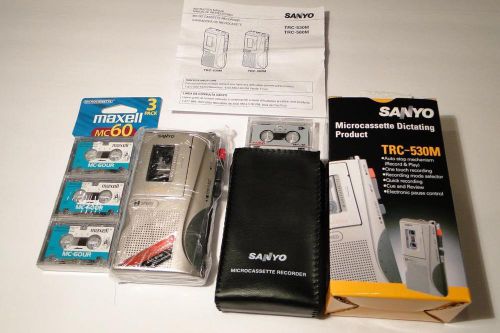 Sanyo TRC-530M Microcassette Dictating Recorder New W/ Box