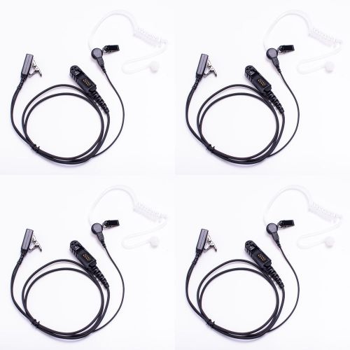 4 pcs clear tube headphone ptt for motorola xire8600 xir8608 xpr3300 xpr3500 new for sale