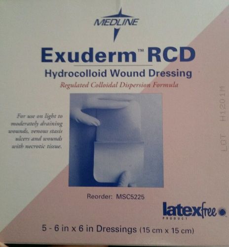 Medline Exuderm RCD Hydrocolloid Wound Dressing - 6&#034; x 6&#034; - 5 pack - MSC5225
