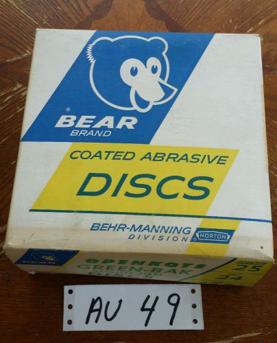 BEAR brand coated abrasive discs  - 7&#034; x 7/8&#034; 24 Grit - Quantity: 25