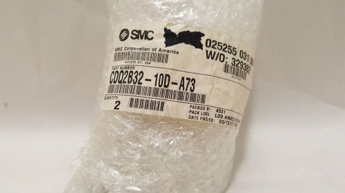 *NEW* LOT OF 2 SMC CDQ2B32-10D-A73 IN 1 PACK COMPACT CYLINDER