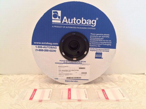 Autobag roll of 3250 auto bags poly bags clear/pink &#034;2.5x4&#034; plastic new usa made for sale