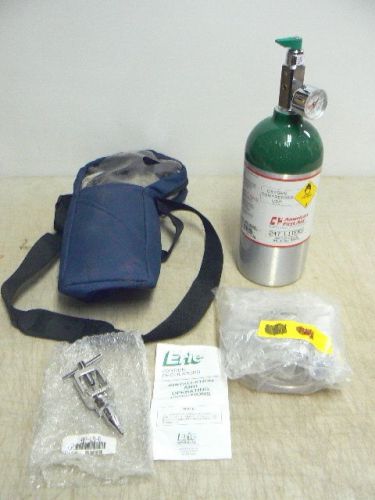 Erie medical rescue oxygen shoulder pack 247l portable tank regulator mask bag for sale