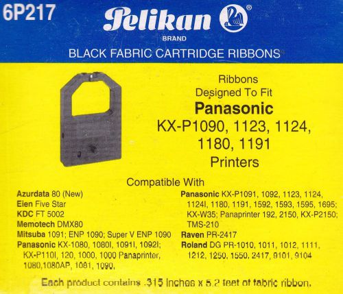 3 Black Fabric Cartridge Printer Ribbons - 6P217 -  Panasonic