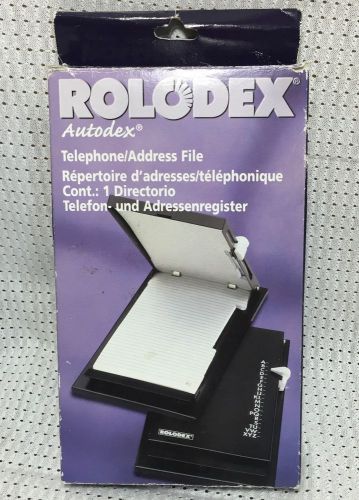 Rolodex Autodex Pop Up Address Telephone Flip File Black Holds 1200 Names 67457