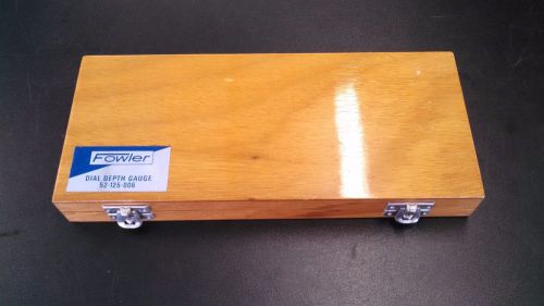Fowler dial depth gauge 52-1250-006 in wooden box never used still sealed! for sale