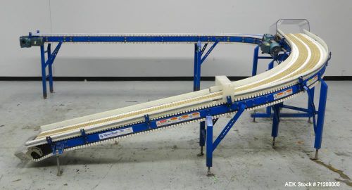 Used- spantech model multispan plastic belt conveyors. conveying system includes for sale