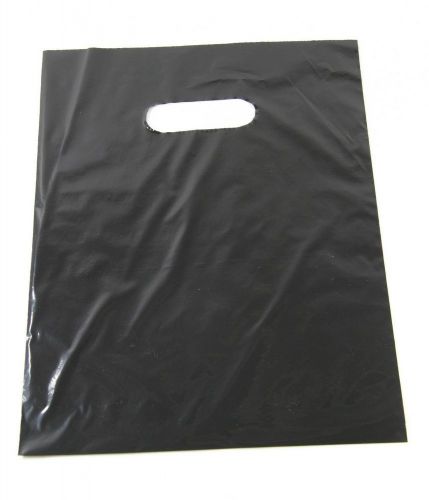 200 9&#034; x 12&#034; BLACK  GLOSSY Low-Density Plastic Merchandise Bags