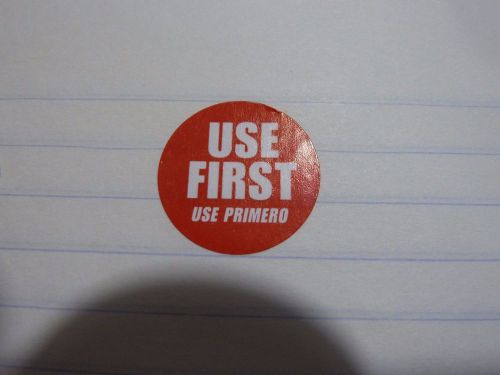 Use First Use Primero 3/4&#034; Cold Temp food Labels permanent adhesive (30 labels)
