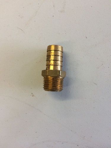 Hose barb for 5/8&#034; id hose x 1/2&#034; male npt hex body brass fuel fitting &lt;q-hb020 for sale