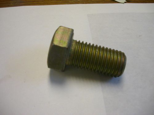 Hex head cap screw bolt 1&#034; 8 tpi x 2&#034; grade 8 yellow zinc for sale