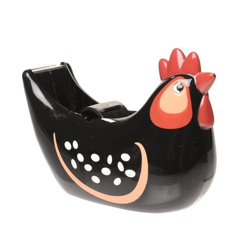 Black Chicken Tape Dispenser with Tape Great Gift Idea