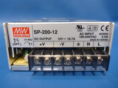 Mean well sp-200-12  12vdc 16.7a switching power supply for sale