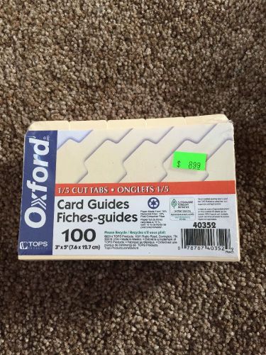 Oxford Card guides 1/5 Cut Tabs
