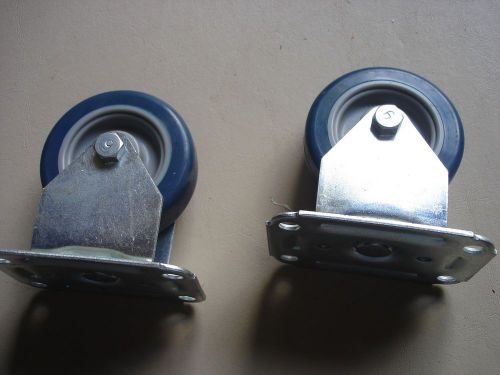 Wagner Casters 1&#034; x 3&#034; with flange mount set of 2 pcs