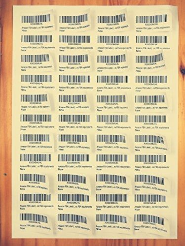 Lifeforce Amazon FBA Label (100 Sheets, 4400 Labels) 44-up labels 48.5 x 25.4 mm