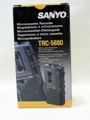 Sanyo TRC-5880 Microcassette Voice Activated Recorder, cue index system,with box