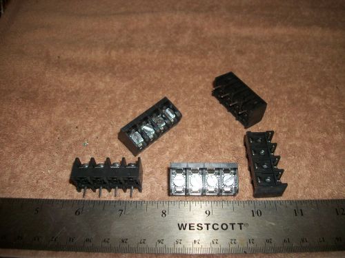 LOT OF TERMINAL BLOCKS 4 CONNECTIONS WITH SCREW WIRE ATTACHMENTS-PCB MOUNT!