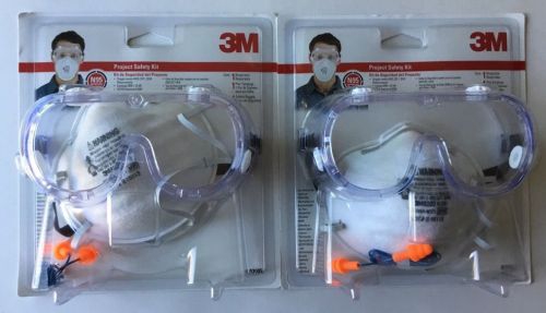 3M Project Safety Kit 2 Sets Goggles Earplugs Particulate Respirator