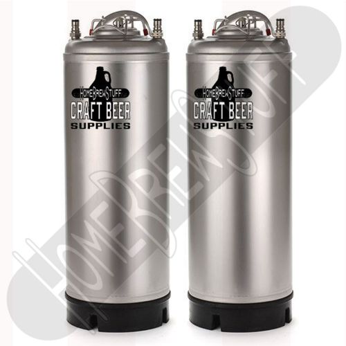 2 brand new 5-gallon kegs w/ ball lock post homebrew draft beer soda tonic water for sale